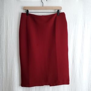 H&M Ribbed Pencil Skirt in Maroon size Medium